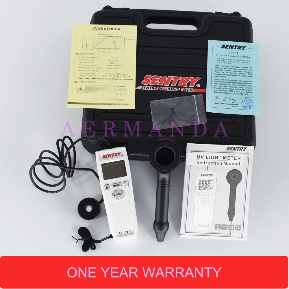 UV Light Meter SENTRY ST-513 UVAB measure ultraviolet radiation tester 4 Digits dual display
UV Light Meter SENTRY ST-513 UVAB measure ultraviolet radiation tester 4 Digits dual display
