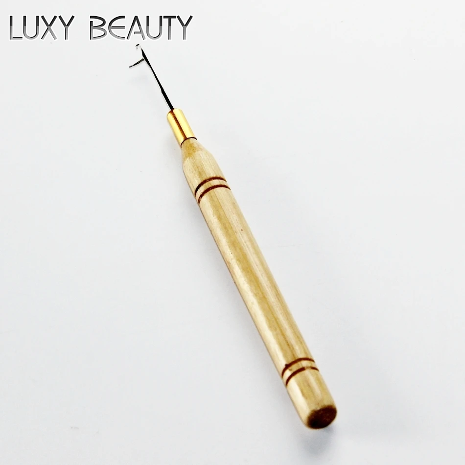 Hook Needle 1pcs Wooden Handle Hook Loop Hair Threader Micro Rings Applicator For Tubes Beads Cold Fusion Hair Extension Tool
Hook Needle 1pcs Wooden Handle Hook Loop Hair Threader Micro Rings Applicator For Tubes Beads Cold Fusion Hair Extension Tool
