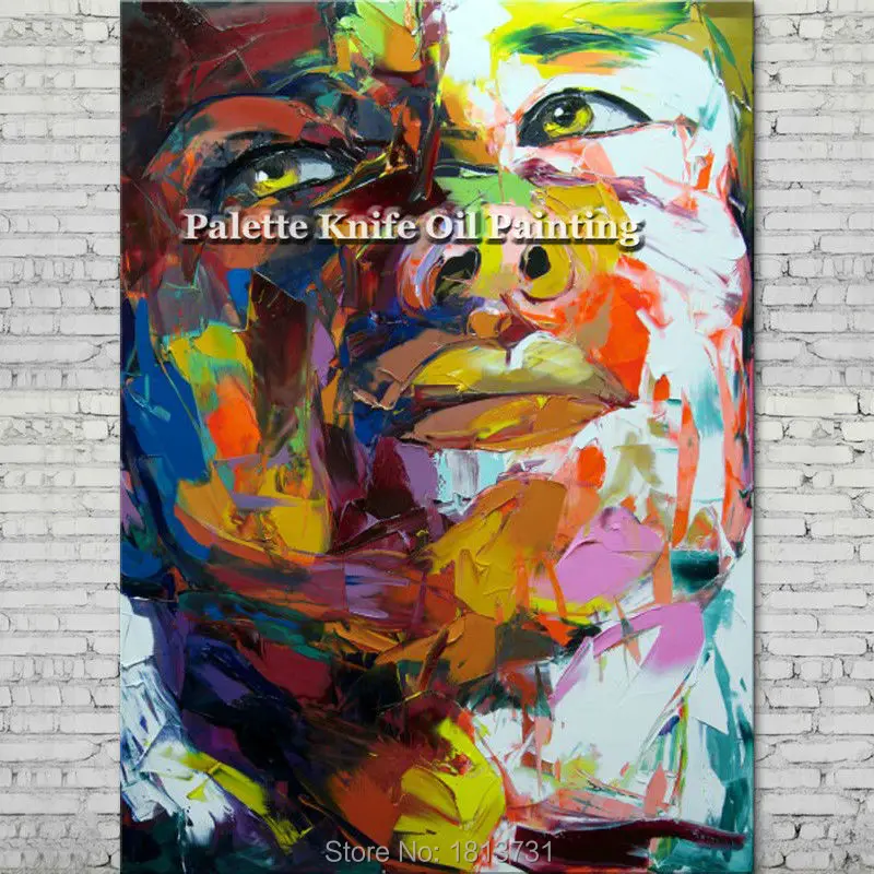 Hand painted Francoise Nielly Palette knife portrait Face Oil painting Character figure canva wall Art picture 16-7
Hand painted Francoise Nielly Palette knife portrait Face Oil painting Character figure canva wall Art picture 16-7