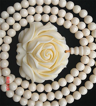 Ivory white yak bone carving pendant roses brand pendant ornament ornaments male necklace long section +woman
Ivory white yak bone carving pendant roses brand pendant ornament ornaments male necklace long section +woman