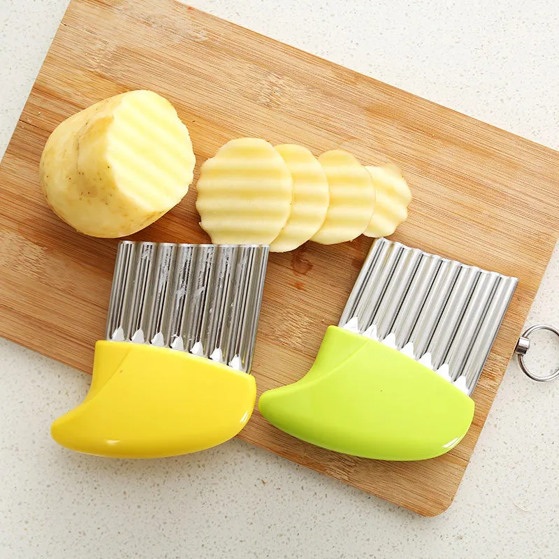 High Quality Stainless Steel Potato Wavy Edged Cutter Knife Gadget Vegetable Fruit Potato Cutter Peeler Cooking Tools
High Quality Stainless Steel Potato Wavy Edged Cutter Knife Gadget Vegetable Fruit Potato Cutter Peeler Cooking Tools