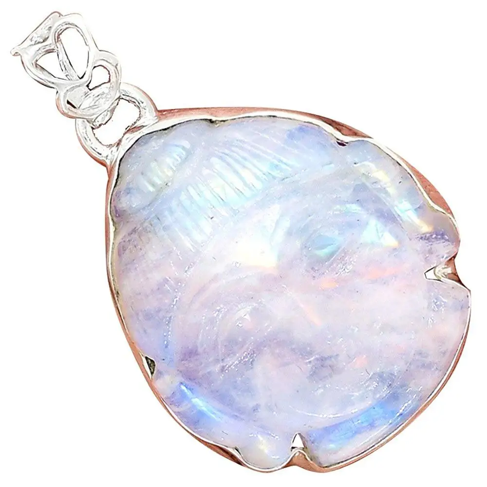 Lovegem Genuine RAINBOW MOONSTONE BUDDHA Pendant 925 Sterling Silver, 38 mm, AP2871 
Lovegem Genuine RAINBOW MOONSTONE BUDDHA Pendant 925 Sterling Silver, 38 mm, AP2871