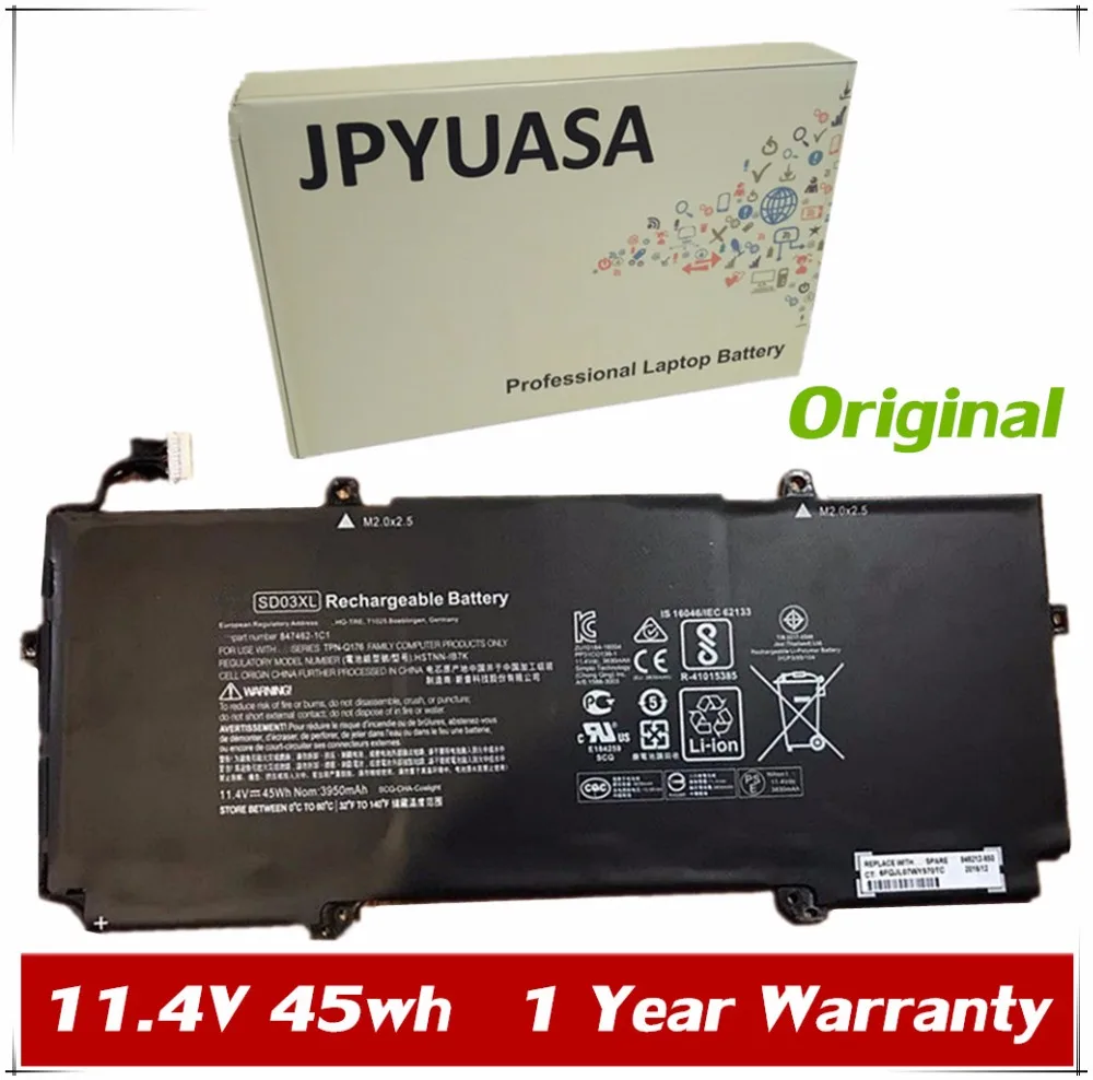 7XINbox 11.4V 45wh 3950mAh Original Laptop Battery SD03XL For HP Chromebook 13 G1 Core m5 847462-1C1 HSTNN-IB7K TPN-Q176
7XINbox 11.4V 45wh 3950mAh Original Laptop Battery SD03XL For HP Chromebook 13 G1 Core m5 847462-1C1 HSTNN-IB7K TPN-Q176
