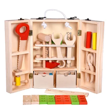 New Baby Toys Kids Wooden Multifunctional Tool Set Maintenance Box Wooden Toy Baby Nut Combination Chirstmas/Birthday Gift
New Baby Toys Kids Wooden Multifunctional Tool Set Maintenance Box Wooden Toy Baby Nut Combination Chirstmas/Birthday Gift