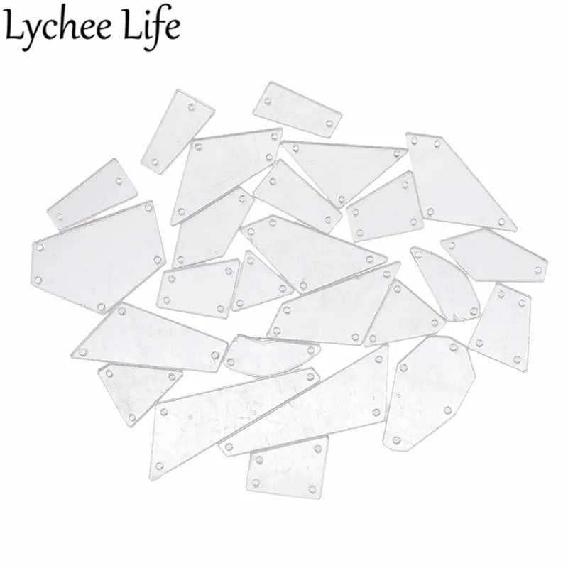 Lyhcee Life 25 шт. плоские задние зеркальные бусины акриловые 1 6x4 9 см Швейные