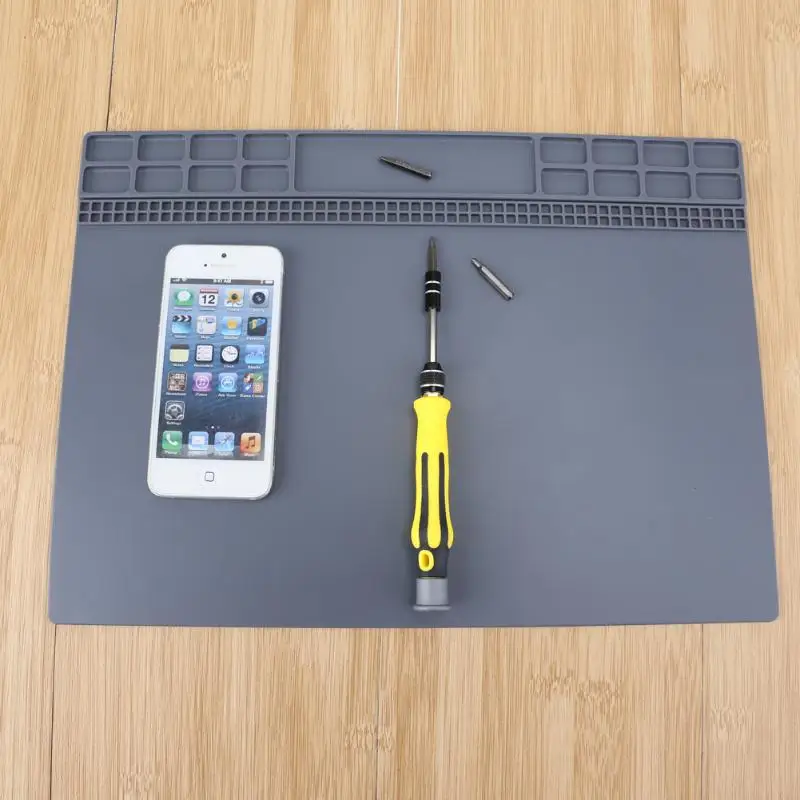Repair Mat 1pcs 35*25cm Heat Insulation Pad Soldering Mat Silicone Maintenance Electronic Repair Desk Platform Pad
Repair Mat 1pcs 35*25cm Heat Insulation Pad Soldering Mat Silicone Maintenance Electronic Repair Desk Platform Pad