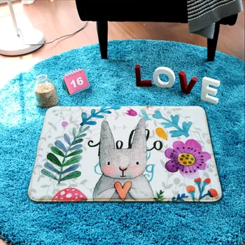 Cute Hand Draw Rabbit Doormat Coral Fleece Cartoon Children Room Carpet Chair Mats Bathroom Rugs Super Soft Home School Decorate
Cute Hand Draw Rabbit Doormat Coral Fleece Cartoon Children Room Carpet Chair Mats Bathroom Rugs Super Soft Home School Decorate