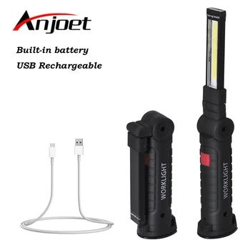 Portable Flashlight USB Torch LED Work Light Rechargeable Magnetic COB Hanging Hook Lanterna For Outdoor Camping Car Repair Lamp
Portable Flashlight USB Torch LED Work Light Rechargeable Magnetic COB Hanging Hook Lanterna For Outdoor Camping Car Repair Lamp