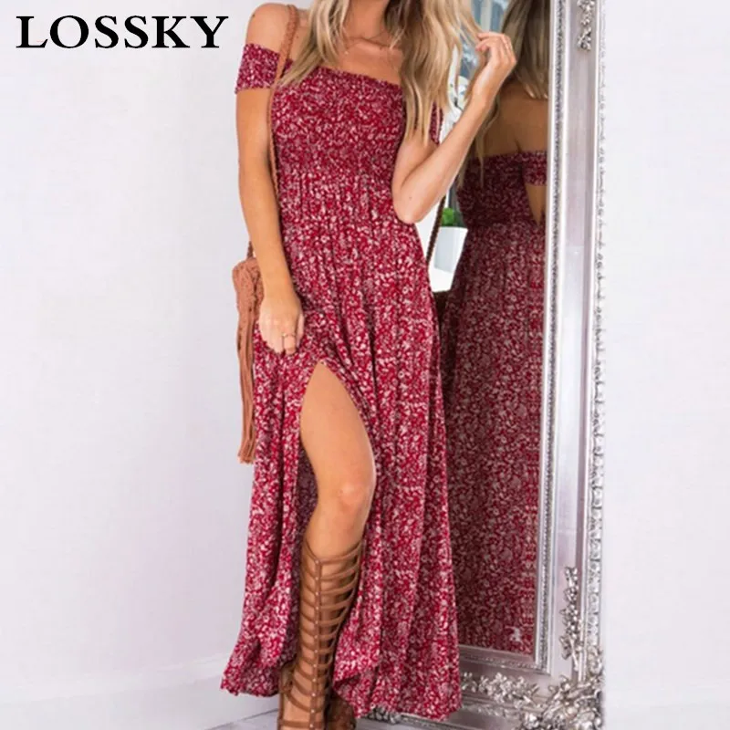 Sexy Strapless Floral Boho Summer Beach Maxi Dress 2019 Women Front Split Long Dresses Sundresses Vintage Bohemian Dress Vestido
Sexy Strapless Floral Boho Summer Beach Maxi Dress 2019 Women Front Split Long Dresses Sundresses Vintage Bohemian Dress Vestido