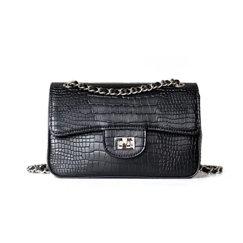 Spilt Leather Crocodile Pattern Chain Bag Luxury Women Small Messenger Bag Cow Leder Female Fashion Slung Handbag Wholesale
Spilt Leather Crocodile Pattern Chain Bag Luxury Women Small Messenger Bag Cow Leder Female Fashion Slung Handbag Wholesale