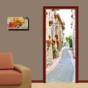 Living Room Bedroom Door Stickers Mural European Style Street View PVC Waterproof Self-adhesive Door Sticker Decor Wallpaper
Living Room Bedroom Door Stickers Mural European Style Street View PVC Waterproof Self-adhesive Door Sticker Decor Wallpaper