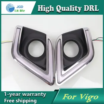 Free shipping !12V 6000k LED DRL Daytime running light case for Toyota Hilux Vigo 2015 2016 fog lamp frame Fog light Car styling
Free shipping !12V 6000k LED DRL Daytime running light case for Toyota Hilux Vigo 2015 2016 fog lamp frame Fog light Car styling