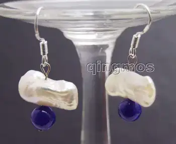 Big 12-15mm White Natural Freshwater Biwa Pearl and 6mm Round Blue beads Earring-ear443 wholesale/retail Free shipping
Big 12-15mm White Natural Freshwater Biwa Pearl and 6mm Round Blue beads Earring-ear443 wholesale/retail Free shipping