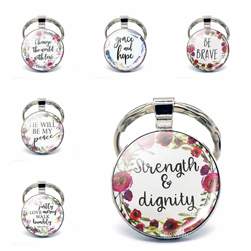 Drop Shipping Strength & Dignity Bible Verse Keychain Keyring Inspirational Quote Christian Key Chain Rings Scripture Jewelry
Drop Shipping Strength & Dignity Bible Verse Keychain Keyring Inspirational Quote Christian Key Chain Rings Scripture Jewelry