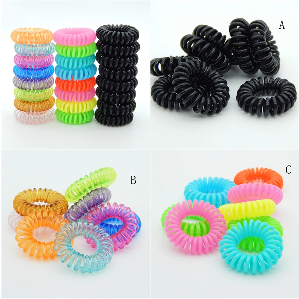 10PCS/Lot Clear Plastic Spring Gum Telephone Wire Elastic Hair Bands For Hair Ties No Crease Coil Hair Tie Ponytail Hair Acc
10PCS/Lot Clear Plastic Spring Gum Telephone Wire Elastic Hair Bands For Hair Ties No Crease Coil Hair Tie Ponytail Hair Acc