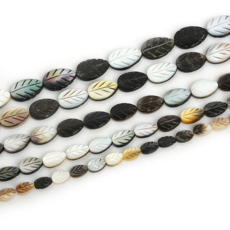 Approx 21-42pcs Carved Leaf Natural Stone Beads Black Lip Sea Shell Beads For Jewelry Making Bracelet DIY Jewelry Findings
Approx 21-42pcs Carved Leaf Natural Stone Beads Black Lip Sea Shell Beads For Jewelry Making Bracelet DIY Jewelry Findings