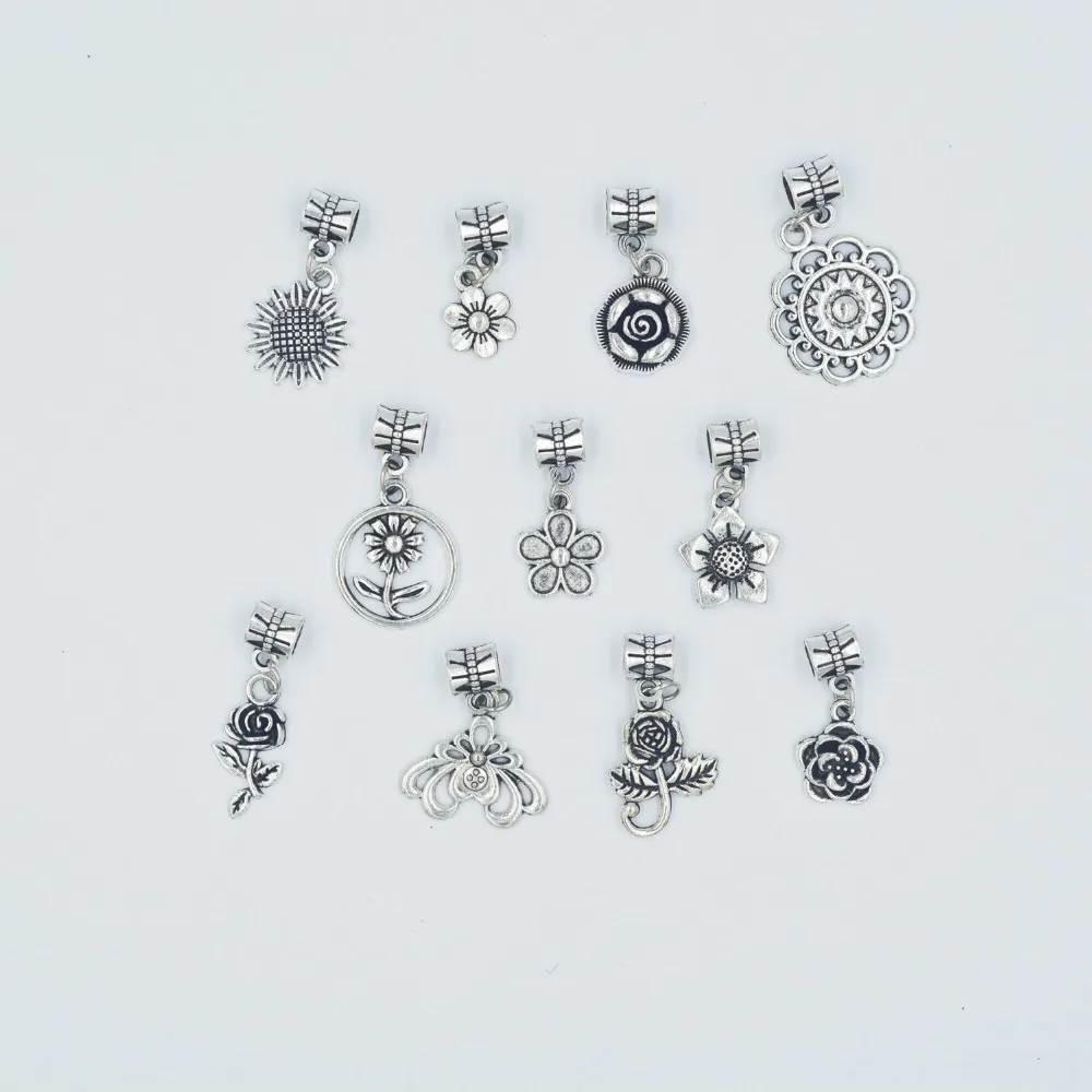 Mix 22pcs Vintage silver plated Metal flowers Charms flowers pendant for DIY jewelry making
Mix 22pcs Vintage silver plated Metal flowers Charms flowers pendant for DIY jewelry making