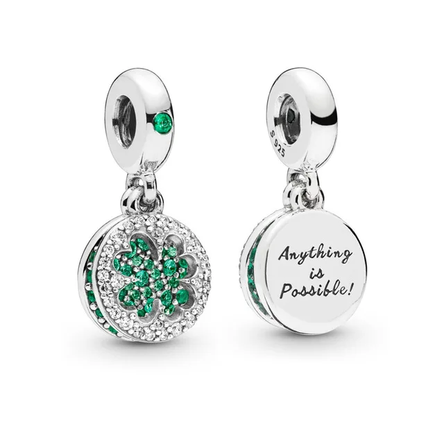 New 925 Sterling Silver Green Crystal Lucky Four-leaf Clover Charm Hanging Beads Fit for Original Women's Bracelet DIY Jewelry
New 925 Sterling Silver Green Crystal Lucky Four-leaf Clover Charm Hanging Beads Fit for Original Women's Bracelet DIY Jewelry