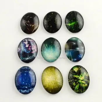 Galaxy Starry Sky Pattern Flatback Oval Glass Cabochons for DIY Projects, Mixed Color, 25x18x5mm
Galaxy Starry Sky Pattern Flatback Oval Glass Cabochons for DIY Projects, Mixed Color, 25x18x5mm