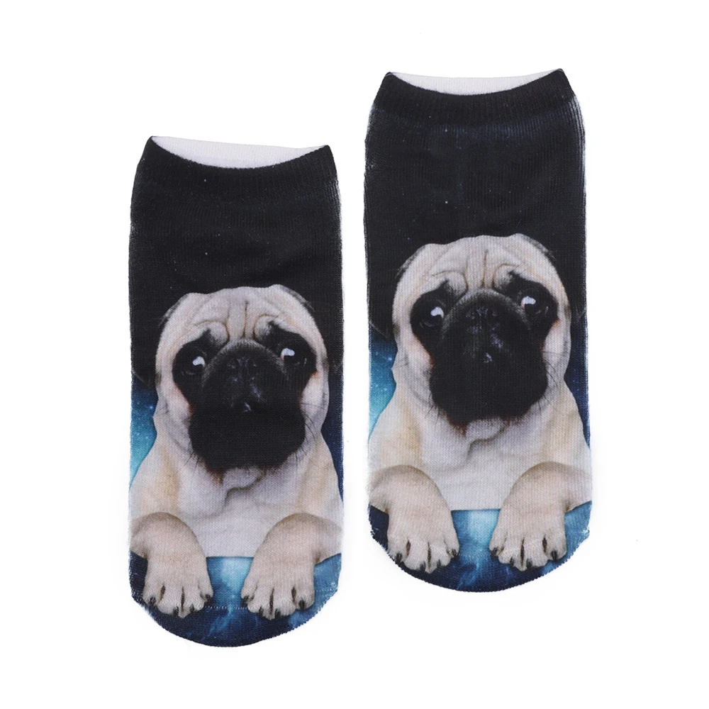 New 1Pair Cute Dog Pattern Women Socks 3D Printed Unisex Low Lovely Ankle Socks Multiple Colors Harajuku Style Pug Socks Elastic
New 1Pair Cute Dog Pattern Women Socks 3D Printed Unisex Low Lovely Ankle Socks Multiple Colors Harajuku Style Pug Socks Elastic