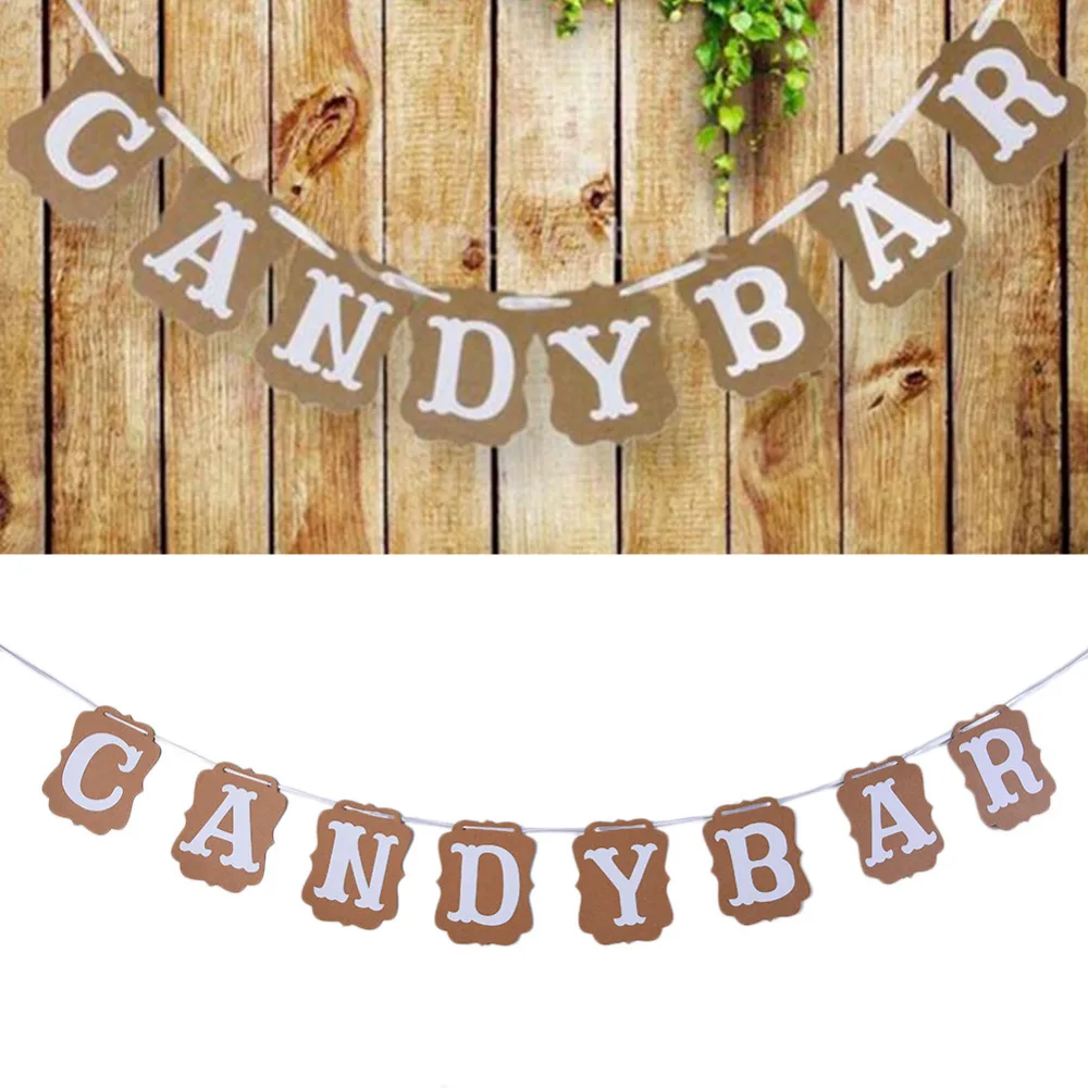 Kraft Paper Candy Bar Cardboard Bunting Banner Garland Vintage Wedding Decor Sign Baby Shower Birthday Party Buffet Decorations
Kraft Paper Candy Bar Cardboard Bunting Banner Garland Vintage Wedding Decor Sign Baby Shower Birthday Party Buffet Decorations