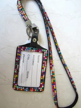 1pcs Multi Color Rhinestone Bling Crystal Neck Lanyard Strap Vertical ID Business Card Badge Holder Office Supplies
1pcs Multi Color Rhinestone Bling Crystal Neck Lanyard Strap Vertical ID Business Card Badge Holder Office Supplies