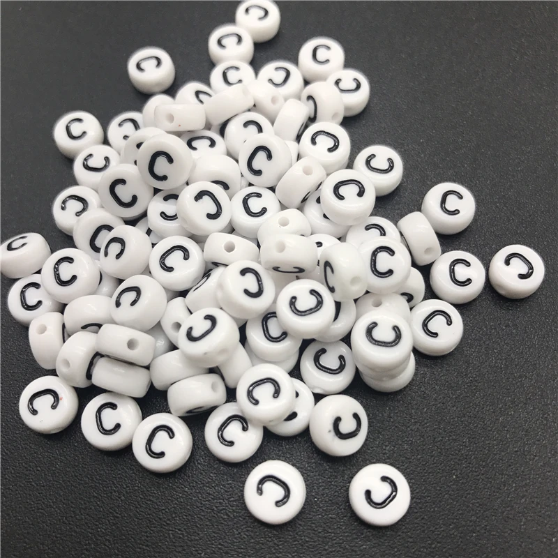 100pcs 7mm Letter C Acrylic Spaced Beads Letter Beads Oval Alphabet Beads For Jewelry Making DIY Bracelet Necklace
100pcs 7mm Letter C Acrylic Spaced Beads Letter Beads Oval Alphabet Beads For Jewelry Making DIY Bracelet Necklace
