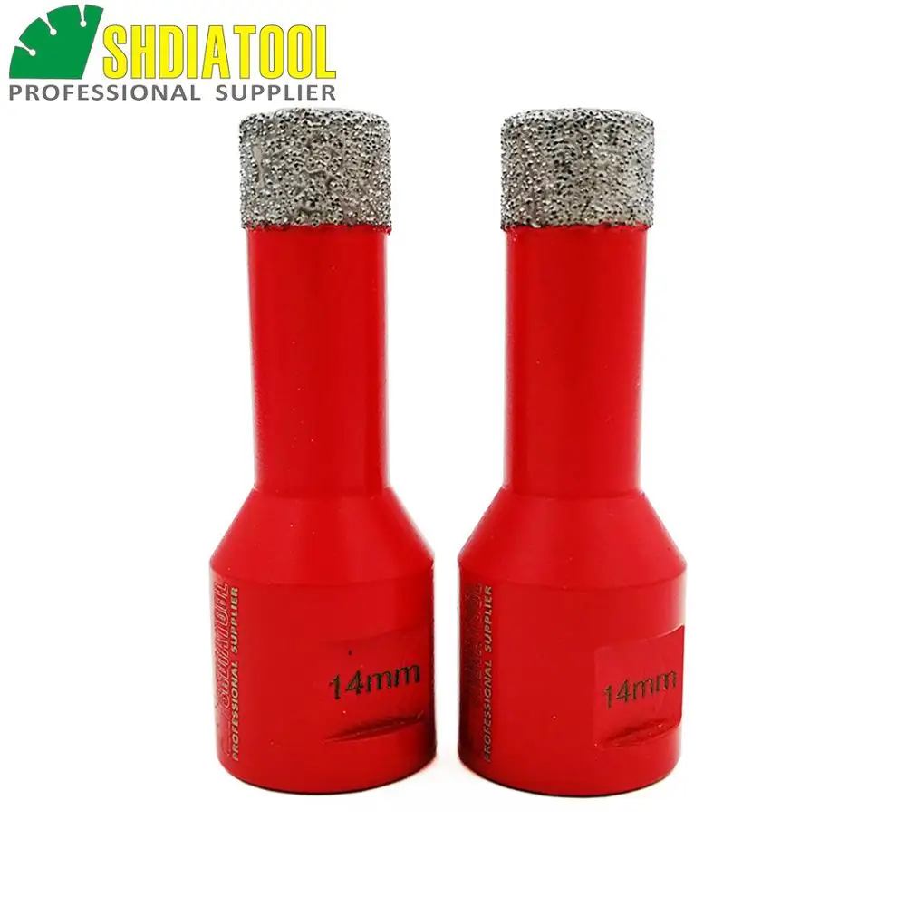SHDIATOOL 2pcs M14 Thread Dia 14mm Vacuum Brazed Diamond Drilling Core Bits With Dry Drilling Bits Hole Saw Diamond Drill Bit
SHDIATOOL 2pcs M14 Thread Dia 14mm Vacuum Brazed Diamond Drilling Core Bits With Dry Drilling Bits Hole Saw Diamond Drill Bit
