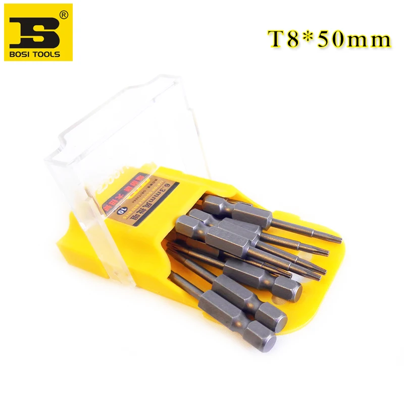 10Pieces 1/4 Inch Hex Shank T8 Torx Security Head Screwdriver Drill Bits 2 Inch Length S2 Steel
10Pieces 1/4 Inch Hex Shank T8 Torx Security Head Screwdriver Drill Bits 2 Inch Length S2 Steel