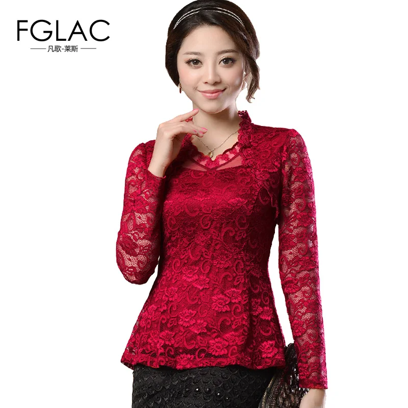 FGLAC 2019 Spring Woman lace shirt Hollow out Fashion Casual long sleeve blouse Shirt female Plus size Floral lace Tops
FGLAC 2019 Spring Woman lace shirt Hollow out Fashion Casual long sleeve blouse Shirt female Plus size Floral lace Tops