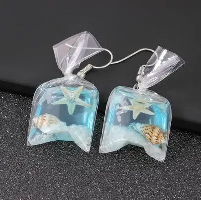 Sea Blue Star Swim Personality Funny Sack Shell Starfish Earrings Woman Pierced Ear Clip Weird
Sea Blue Star Swim Personality Funny Sack Shell Starfish Earrings Woman Pierced Ear Clip Weird