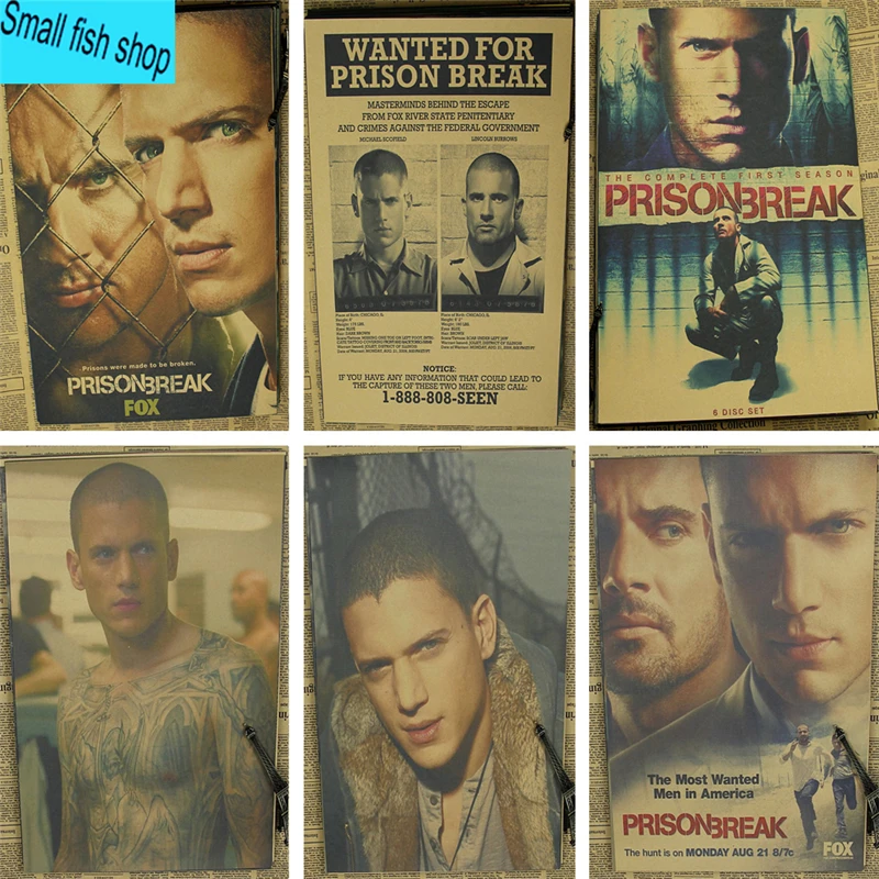 Prison Break Wentworth Miller American TV Series Home Furnishing decoration Kraft Movie Poster Drawing core Wall stickers
Prison Break Wentworth Miller American TV Series Home Furnishing decoration Kraft Movie Poster Drawing core Wall stickers
