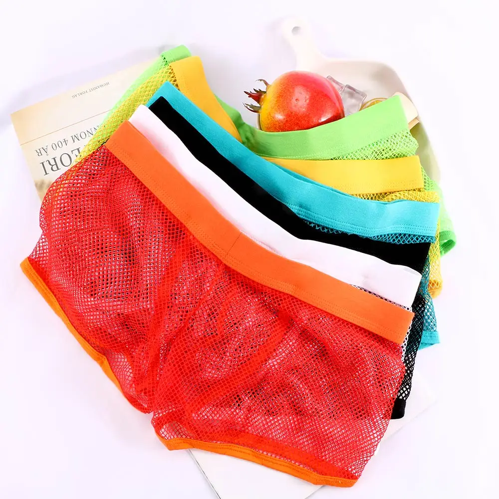 2016 Fashion 6 Colors Transparent Sexy Men Mesh Underwear Boxer Briefs Shorts New Hot Selling
2016 Fashion 6 Colors Transparent Sexy Men Mesh Underwear Boxer Briefs Shorts New Hot Selling
