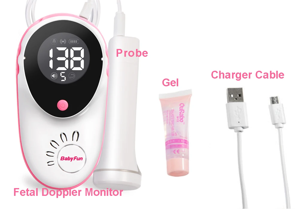 babyfun Fetal Doppler Baby Heart Beat Prenatal Monitor Pregnant Big LCD Display 10 Sets Memory Recall Probe
babyfun Fetal Doppler Baby Heart Beat Prenatal Monitor Pregnant Big LCD Display 10 Sets Memory Recall Probe