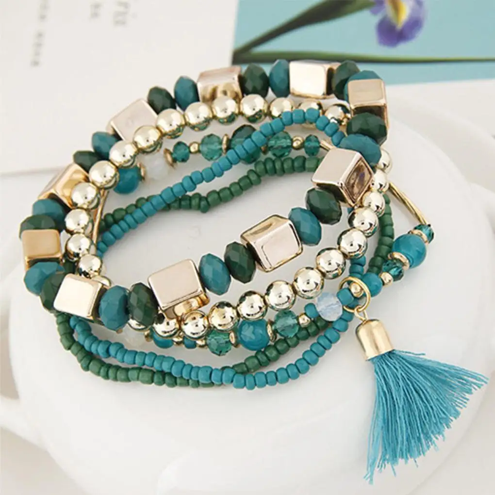 High quality Multilayer Beads Tassel Pendant Women Girls Bracelet Bangle Alloy Wristband Chain Cuff Jewelry Gifts
High quality Multilayer Beads Tassel Pendant Women Girls Bracelet Bangle Alloy Wristband Chain Cuff Jewelry Gifts