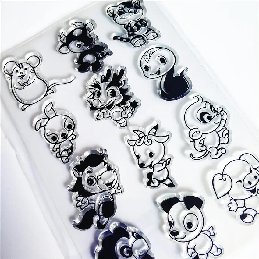 Hot sale Twelve animals Transparent Clear Stamps / Silicone Seals Roller Stamp for DIY scrapbooking photo album/Card Making
Hot sale Twelve animals Transparent Clear Stamps / Silicone Seals Roller Stamp for DIY scrapbooking photo album/Card Making