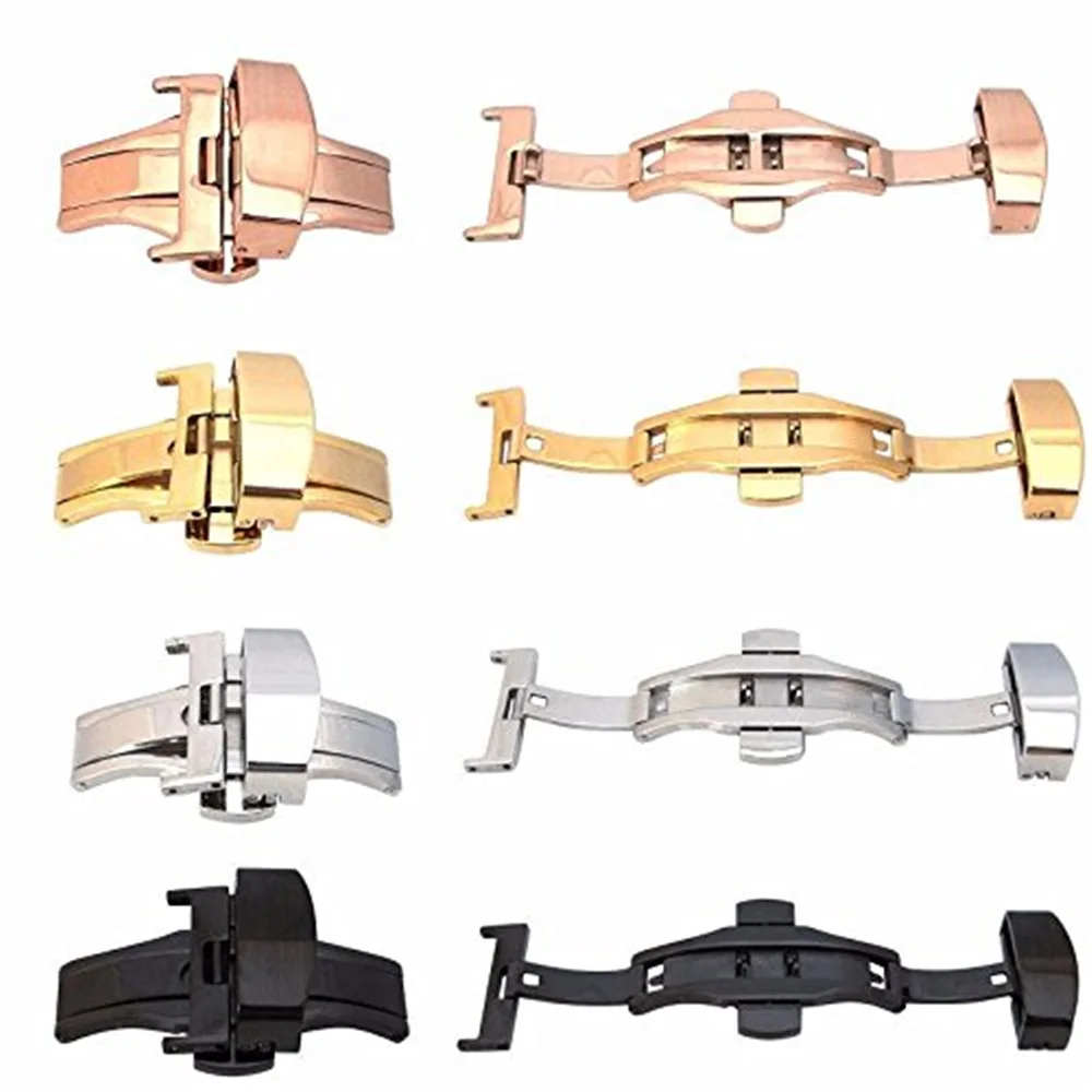 18/20/22mm Automatic Double Click Butterfly Buckle Watch Accessories Push Button Fold Deployment Clasp Watchband Strap buckle
18/20/22mm Automatic Double Click Butterfly Buckle Watch Accessories Push Button Fold Deployment Clasp Watchband Strap buckle