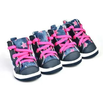 4pcs Denim Pet Dog Shoes Anti-slip Outdoor Sporty Sneakers Booties cute stars printed Puppy Dog Shoes
4pcs Denim Pet Dog Shoes Anti-slip Outdoor Sporty Sneakers Booties cute stars printed Puppy Dog Shoes