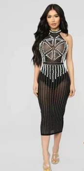 High Quality Sexy Women Tank Beading Black Rayon Mesh Simple Elegant Homecoming Evening Party Dress
High Quality Sexy Women Tank Beading Black Rayon Mesh Simple Elegant Homecoming Evening Party Dress