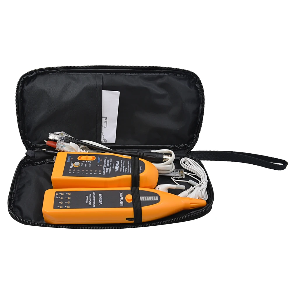 Professional WH806A Wire Tracker for BNC Electrical Cable RJ11 Telephone Cat5 Cat5E Cat6 Cat6E RJ45 LAN Network Cable Tester
Professional WH806A Wire Tracker for BNC Electrical Cable RJ11 Telephone Cat5 Cat5E Cat6 Cat6E RJ45 LAN Network Cable Tester