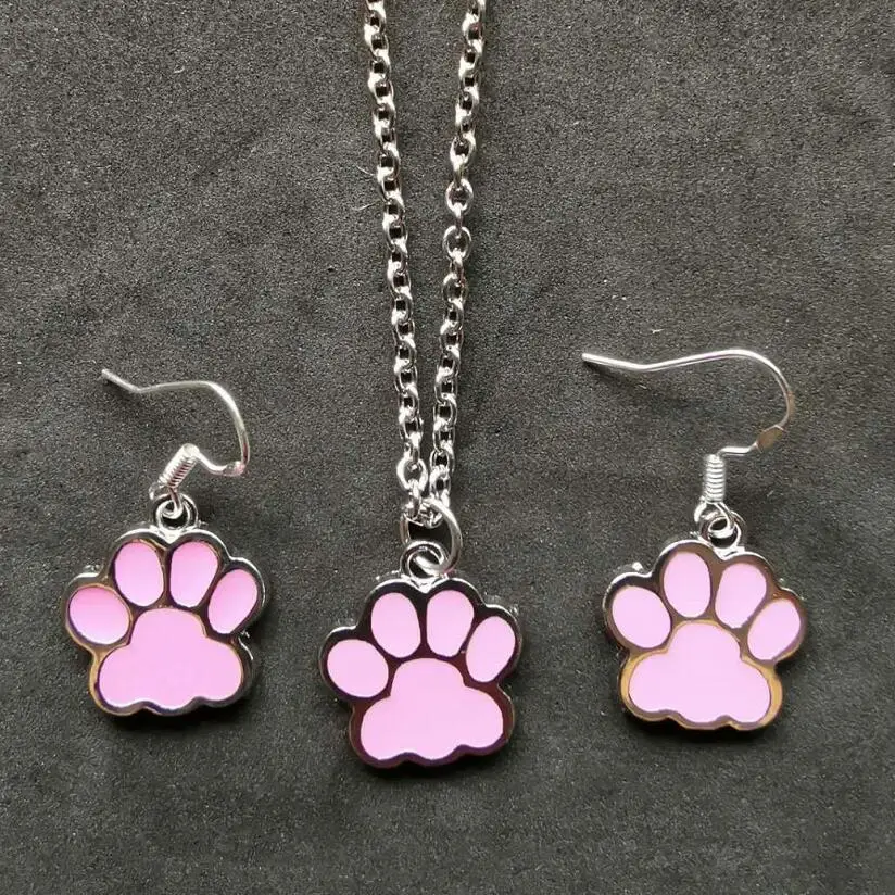 Mix Design Earring&Necklace Set Pet Dog Cat Foot Paw Print Necklace Earrings Jewelry Sets For Women Choker Collier Bijoux Femme
Mix Design Earring&Necklace Set Pet Dog Cat Foot Paw Print Necklace Earrings Jewelry Sets For Women Choker Collier Bijoux Femme