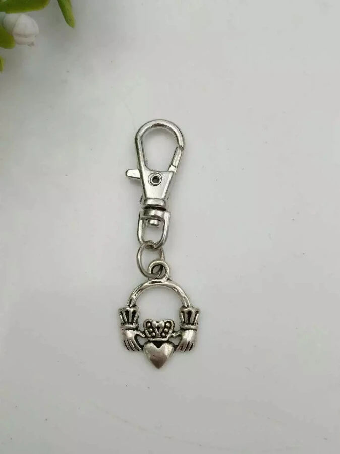 Ирландский Claddagh-брелок-модные ювелирные изделия тибетский серебряный шарм