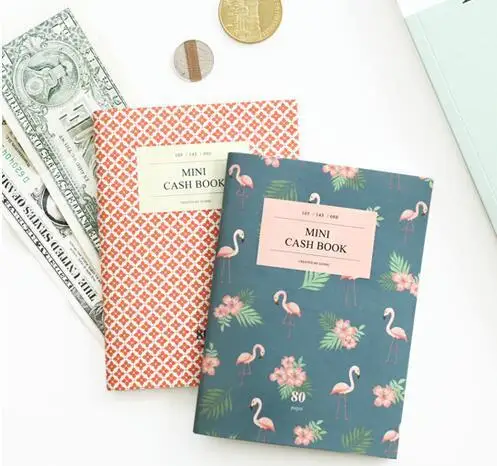 Image Red floral flamingo A6 mini size cash book 64 pages molang diary papelaria filofax dokibook valentine s day school supplies
