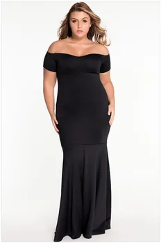 Fashion Women Plus Big Size XXXXL Elegant Dresses Simple Wear Sheath Trumpet Bodycon Maxi Dress Strapless Vintage Dress Women 
Fashion Women Plus Big Size XXXXL Elegant Dresses Simple Wear Sheath Trumpet Bodycon Maxi Dress Strapless Vintage Dress Women