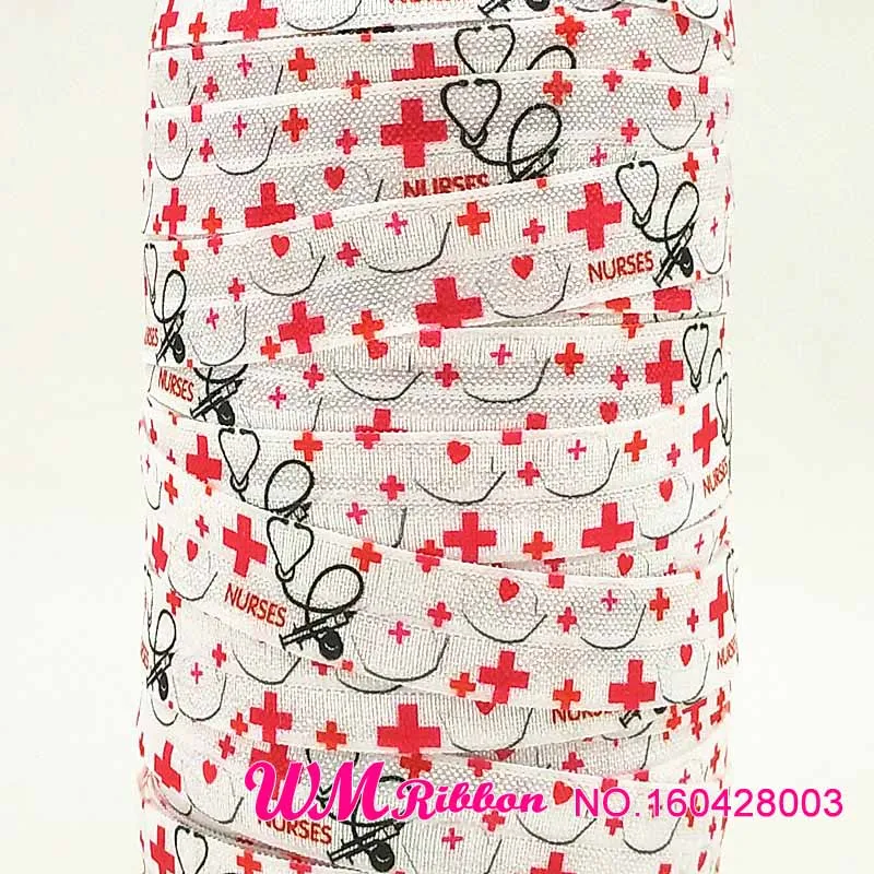 Q&N ribbon wholesale/OEM 5/8inch nurse new design folded over elastic FOE or lace 50yds/roll free shipping for hair tie
Q&N ribbon wholesale/OEM 5/8inch nurse new design folded over elastic FOE or lace 50yds/roll free shipping for hair tie