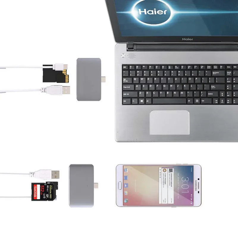 USB 3 0 type c для SD/TF/Micro Flash смарт-карты памяти адаптер интерфейс C SD кардридер |