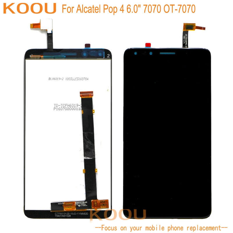 LCD Display For Alcatel Pop 4 6.0" 7070 OT-7070 OT7070 7070X 7070Q 7070A 7070I Touch Screen Digitizer Assembly Replacement
LCD Display For Alcatel Pop 4 6.0" 7070 OT-7070 OT7070 7070X 7070Q 7070A 7070I Touch Screen Digitizer Assembly Replacement