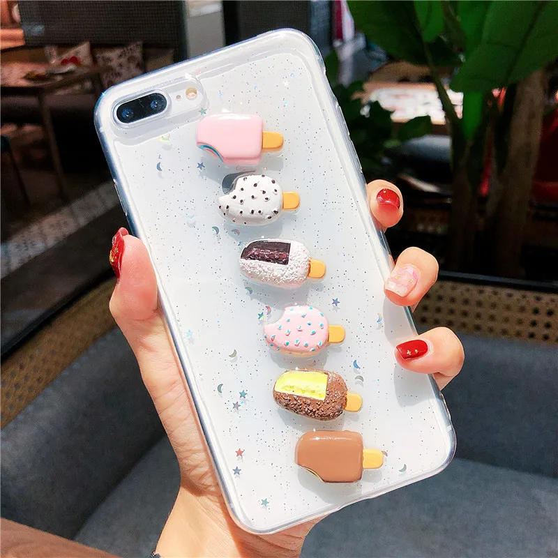 Bling Moon Stars 3D Ice Cream Phone Cases for Iphone 7 Back Cover Soft Clear Silicon Coque for Iphone 8 6 6S Plus X 10 Case Capa
Bling Moon Stars 3D Ice Cream Phone Cases for Iphone 7 Back Cover Soft Clear Silicon Coque for Iphone 8 6 6S Plus X 10 Case Capa