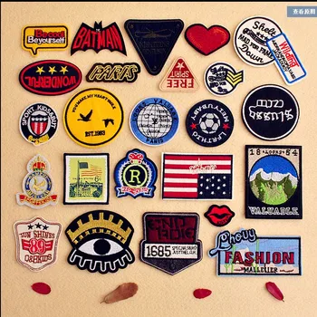 New arrival!Wholesale 24 kinds of fashion patches DIY Logo embroidery sew-on/ iron-on the clothes/jeans applique accessory
New arrival!Wholesale 24 kinds of fashion patches DIY Logo embroidery sew-on/ iron-on the clothes/jeans applique accessory