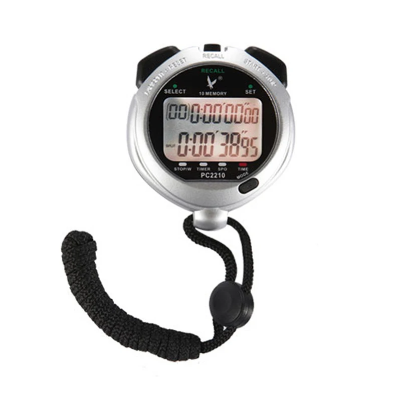 PC2210 Professional Stopwatch Large-screen Digital LCD Timer Chronograph Counter with 2 Row 10 Memories Waterproof Watch Brand
PC2210 Professional Stopwatch Large-screen Digital LCD Timer Chronograph Counter with 2 Row 10 Memories Waterproof Watch Brand